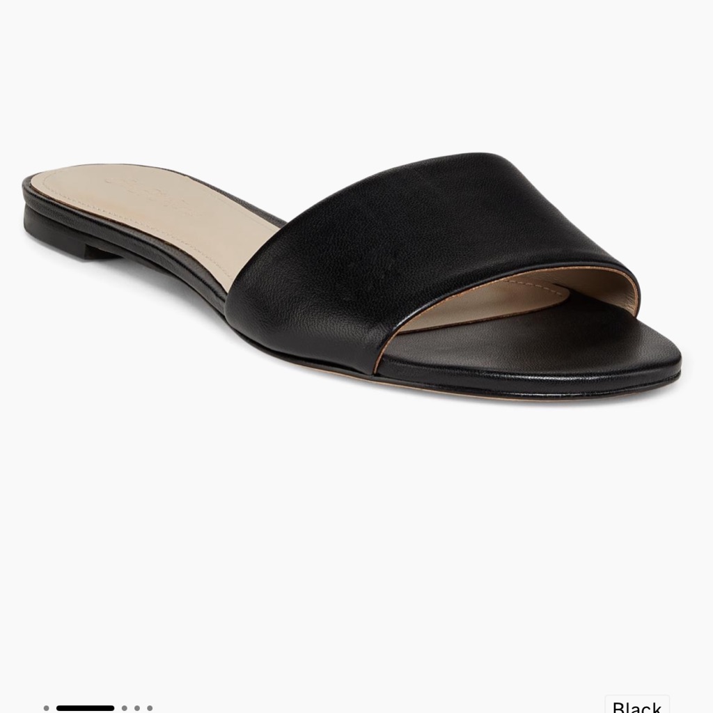 Saks Fifth Avenue Black Slide Sandals